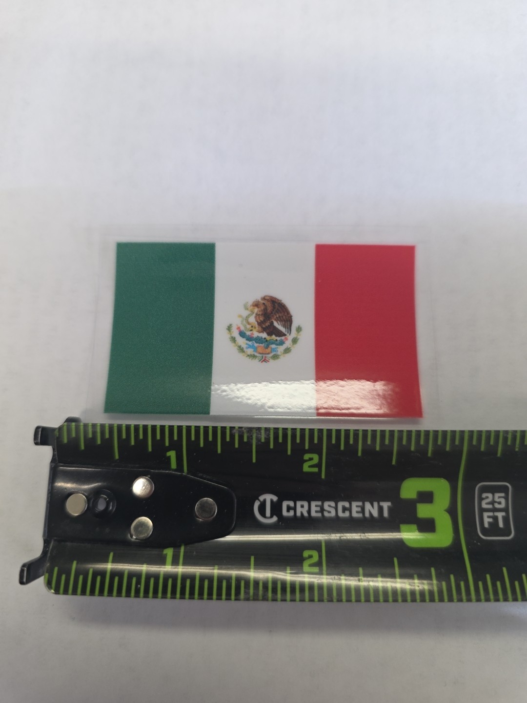 Mexican Flag UVDTF Decal Made In USA Waterproof 3in X 1.5 In