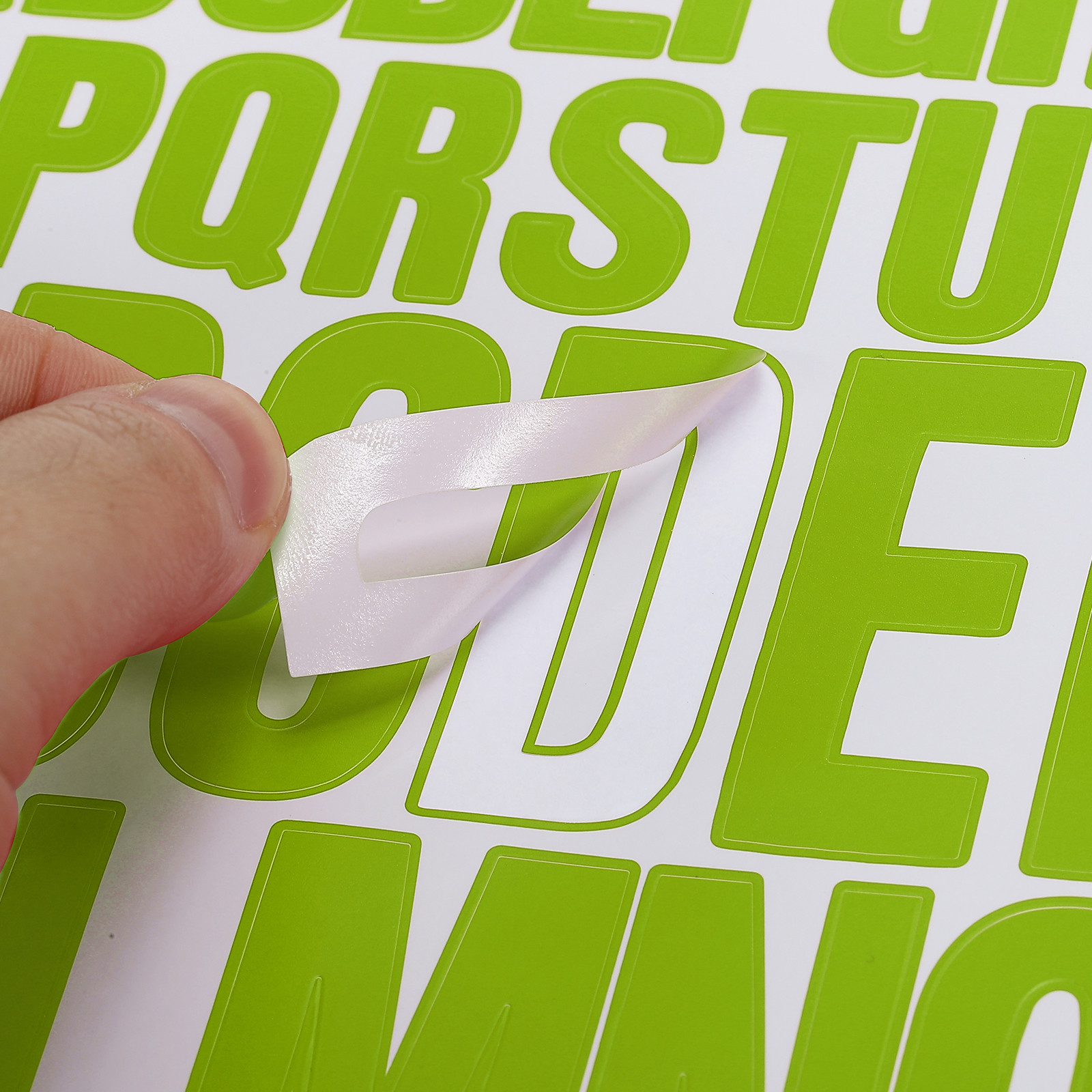 Letter Stickers 1 Inch 2 Inch, 12 Sheets Adhesive Alphabet Sticker, Yellow Green
