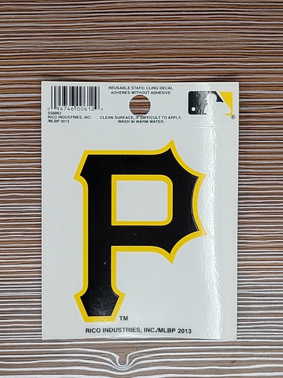 MLB Pittsburgh PIRATES 3.5 x 4.5 inch Decal Reusable Sticker