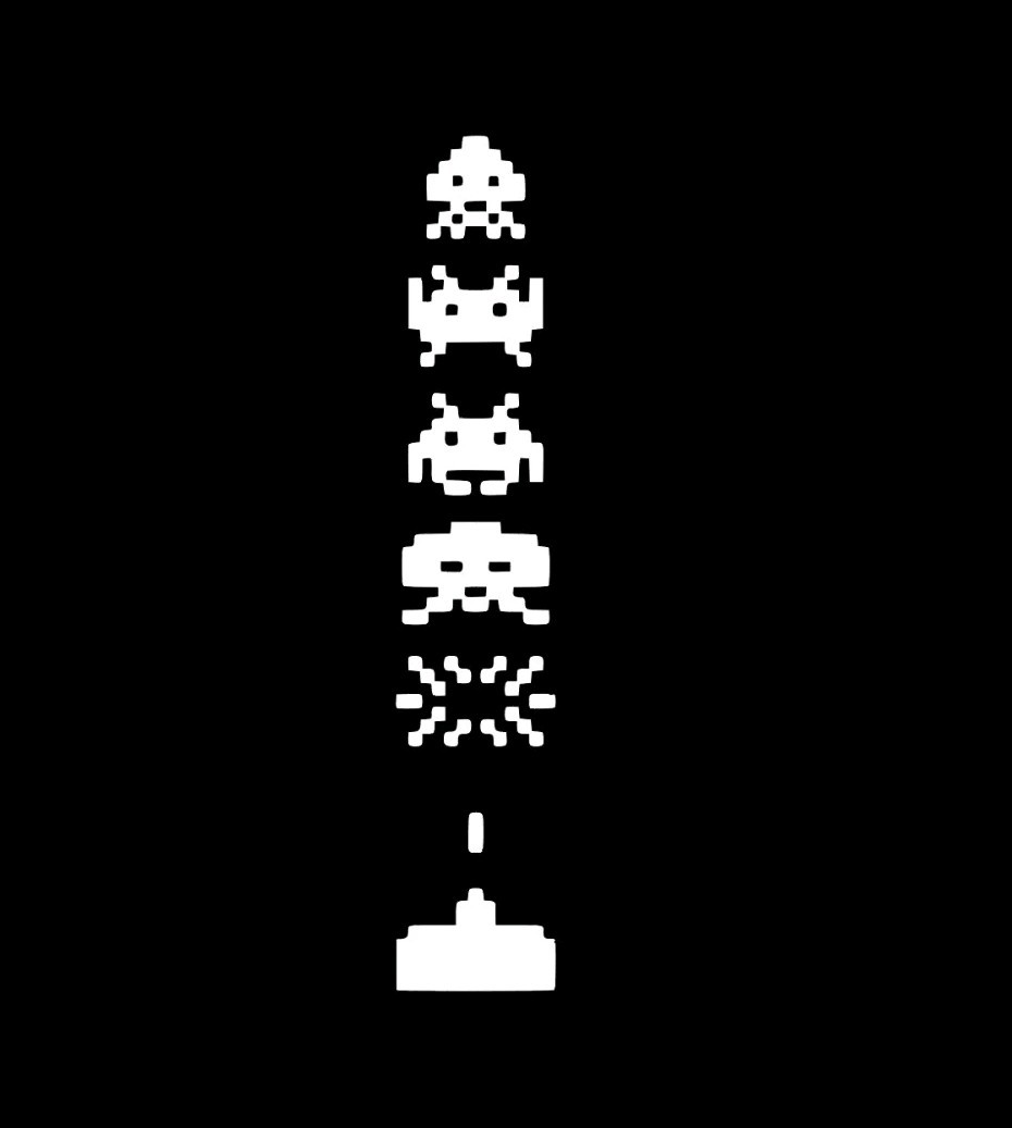 Space Invaders – Retro Classic Video Game Car Laptop Vinyl Decal Sticker 1.5×8!