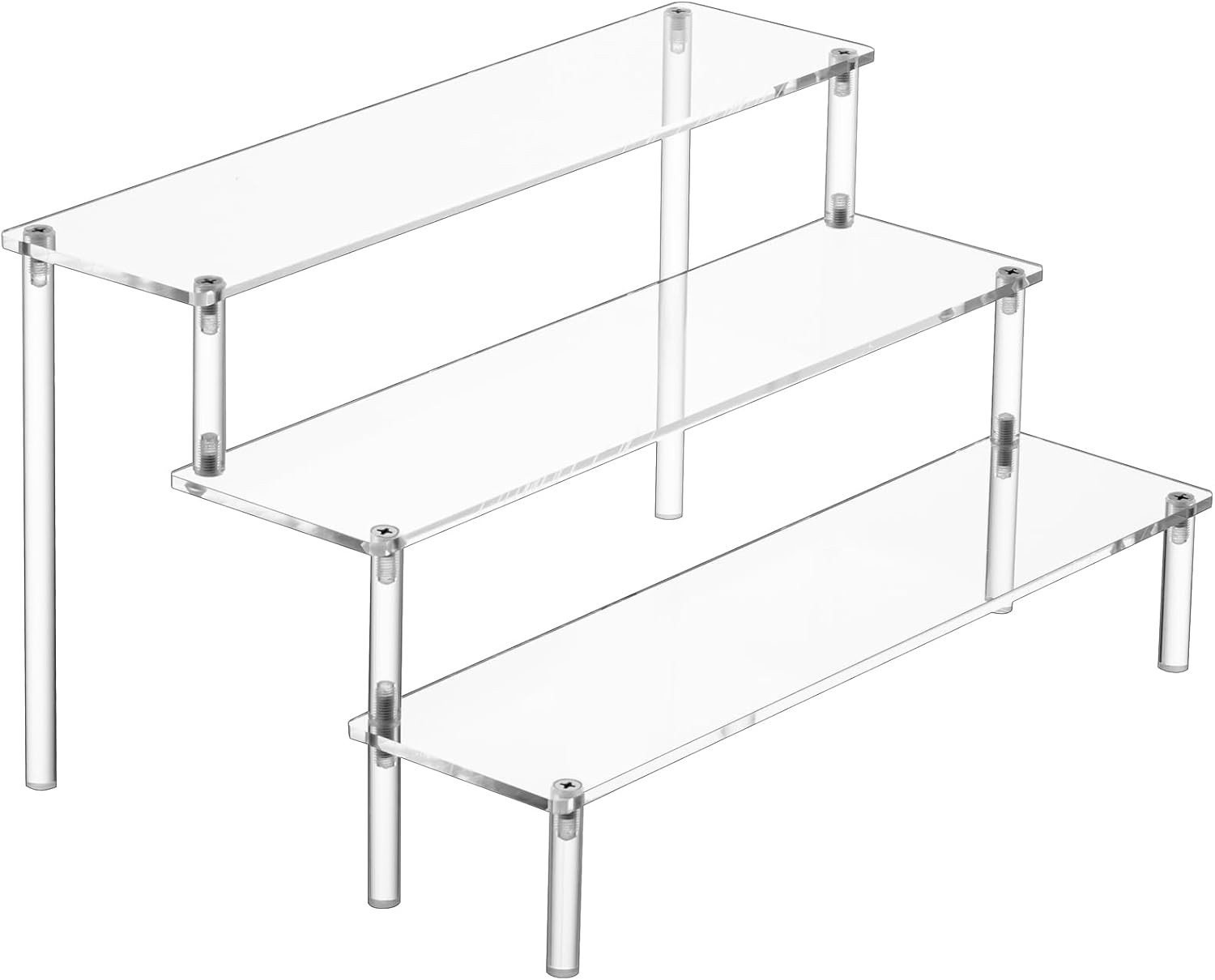 Large Acrylic Display Risers, Perfume Stand Organizer, Clear Acrylic Shelf Riser