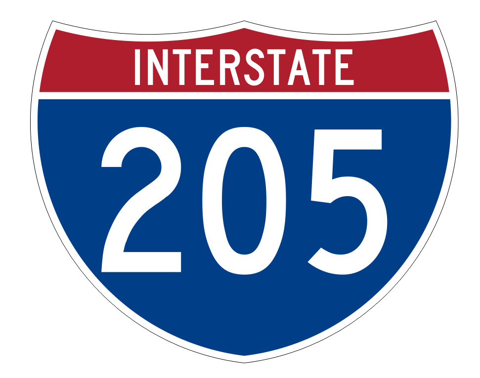 Interstate 205 Sticker Decal R976 Highway Sign
