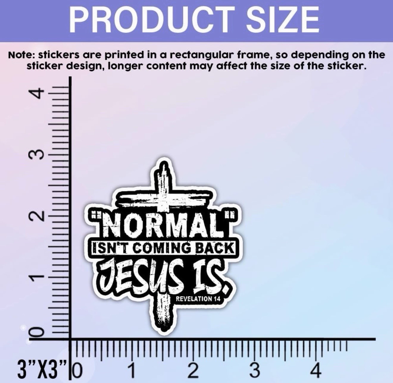 4Pcs, 3.5"x2.5" Normal Isnt Coming Back Jesus is Sticker, Waterproof Vinyl Decal