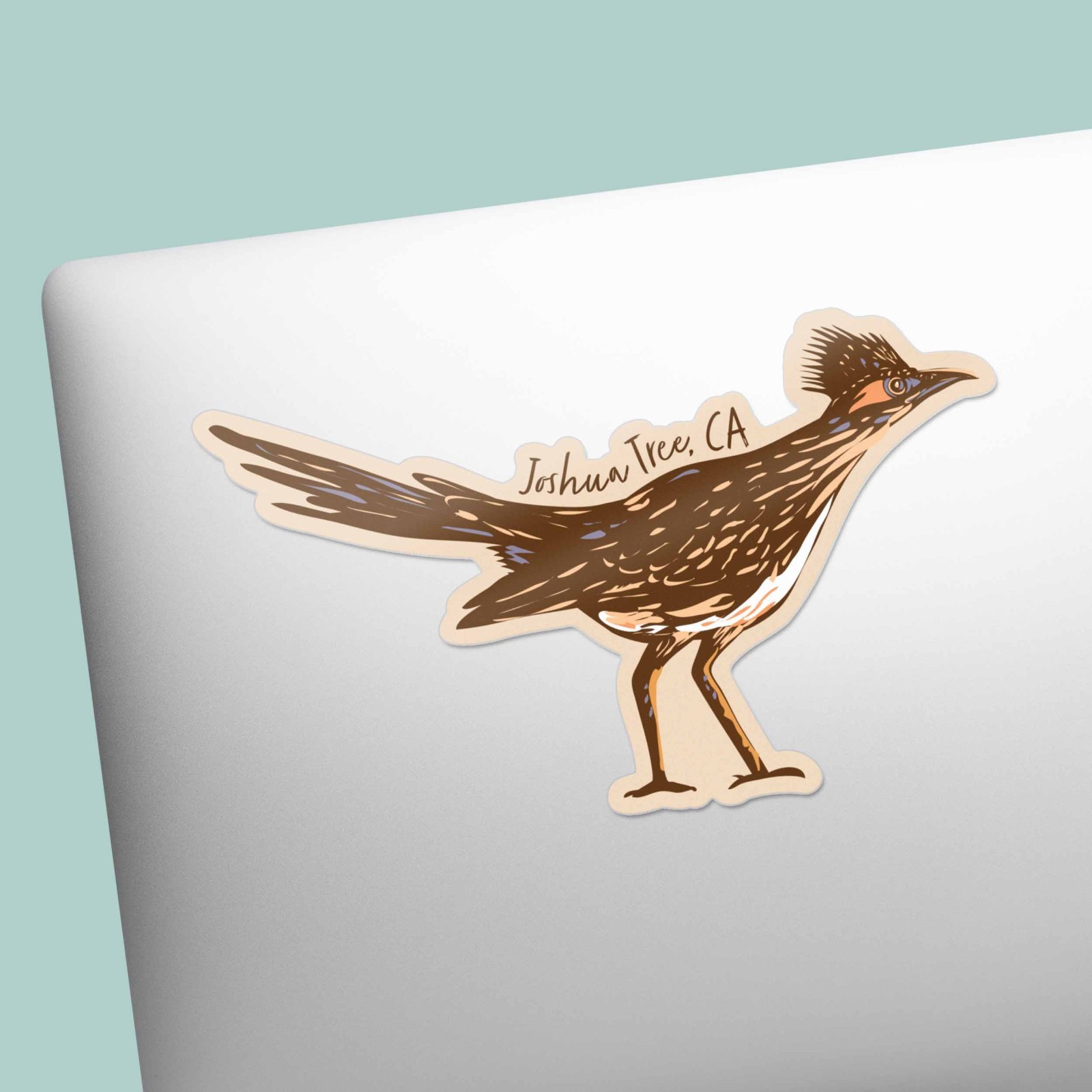 Joshua Tree Roadrunner Sticker – Southern California Bird Decal for Laptop