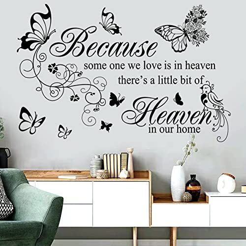Wall Decals Inspirational Wall Saying Because Someone We Love is in Heaven