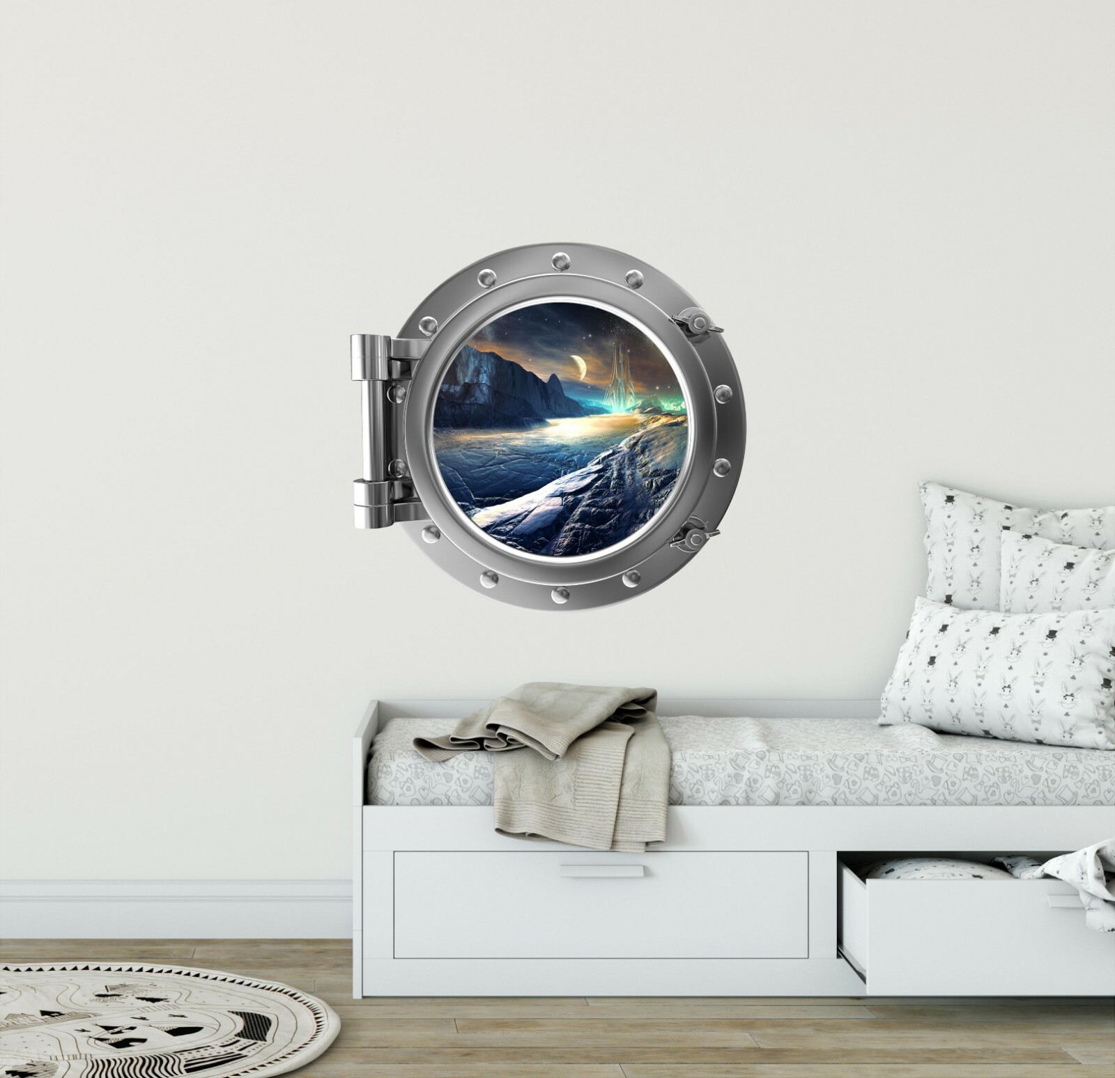 PortScape Alien Planet #1 Space Porthole Window Wall Decal Vinyl Wall Sticker