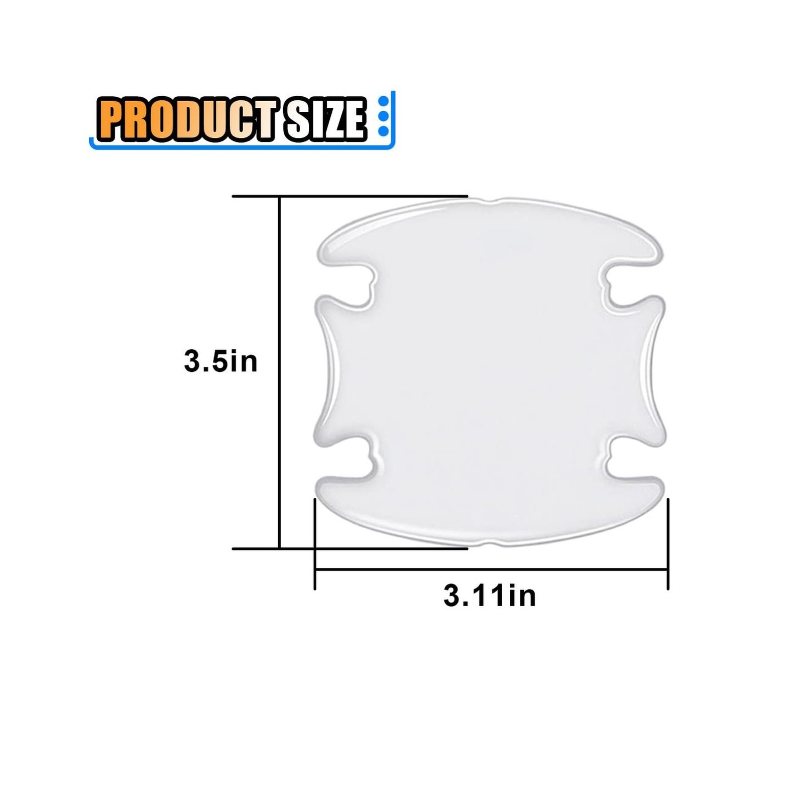 Car Door Handle Scratch Protector, Clear Traceless Car Door Cup Handle Sticke…