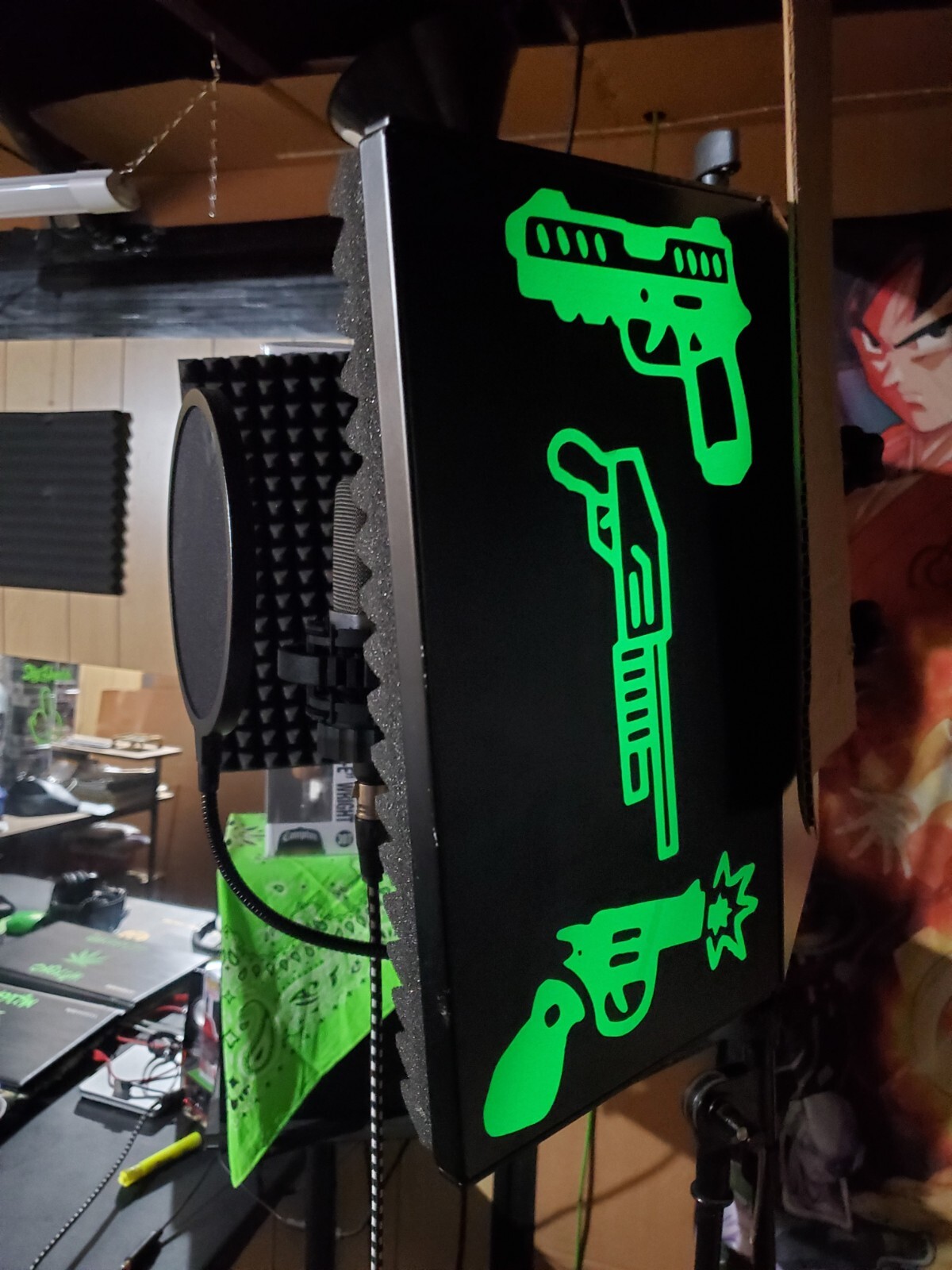 Glow In The Dark Vinyl Decals Guns Pew Pew Mixed Lit Studios Decor Full Sheets