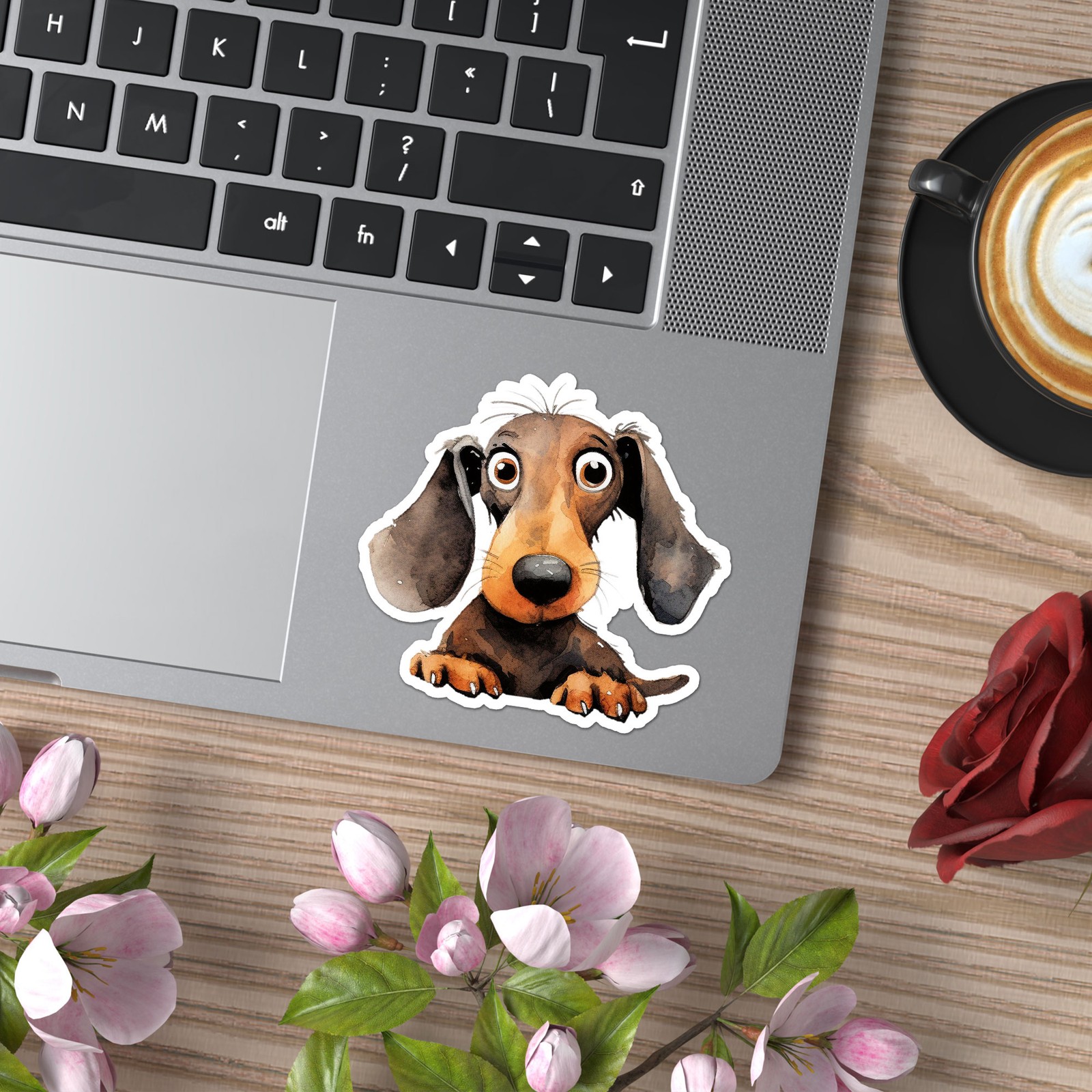 Cute Dachshund Dog – Vinyl Decal Sticker – Car Window Laptop – ebn12426