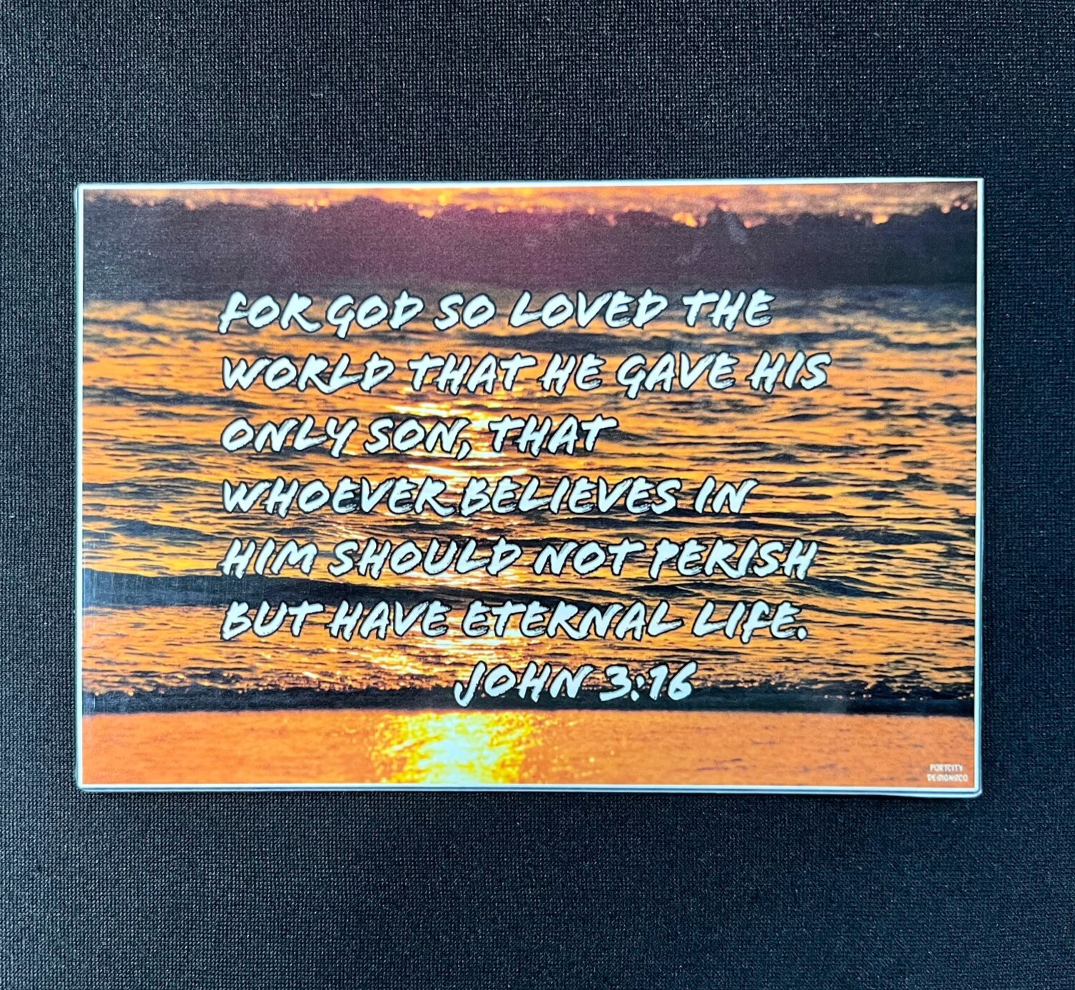 John 3:16 Decal – Sunset Bible Quote Premium Vinyl Decal