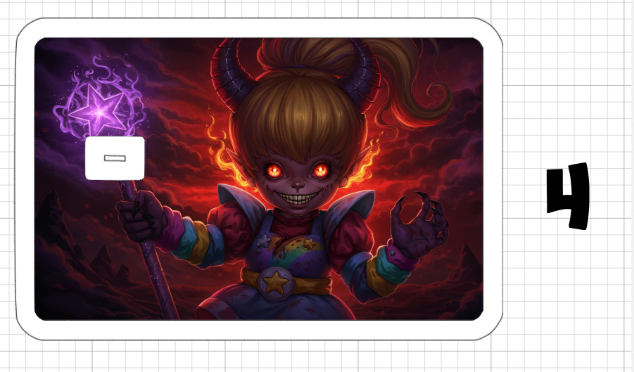 Rainbow Brite Demon Witch ATM Credit Debit Card Skins Sticker Emo Cartoon Gothic