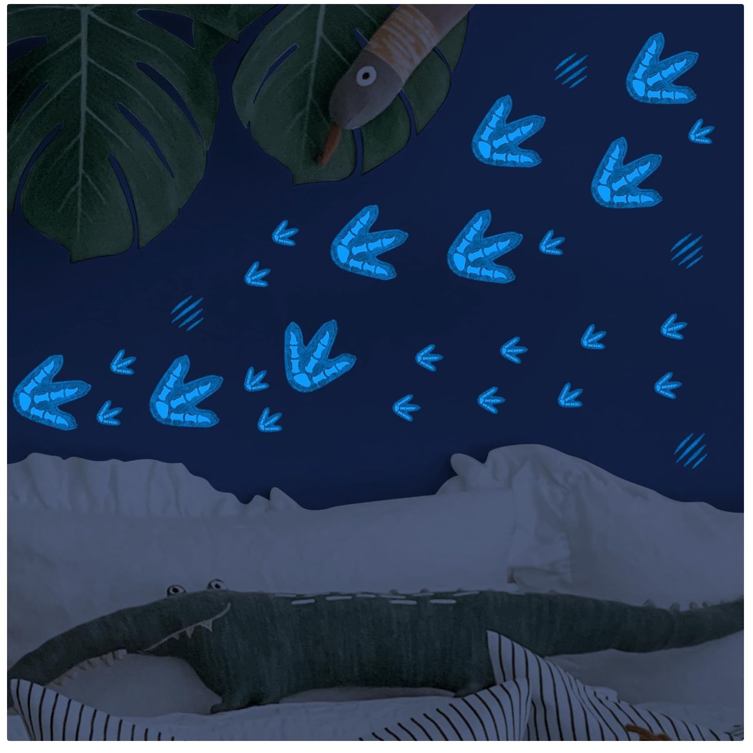 Removable Dinosaur Wall Stickers, Glow in The Dark Decals