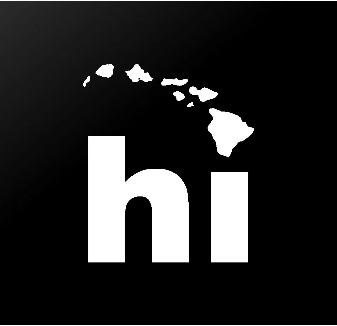 Hawaiian Islands Map vinyl decal – Hawaii window laptop car bumper sti Free Ship