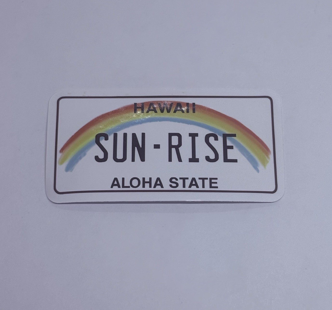 Hawaii License Plate Sticker Sun Rise Aloha Art Decal Vinyl Souvenir Tc6