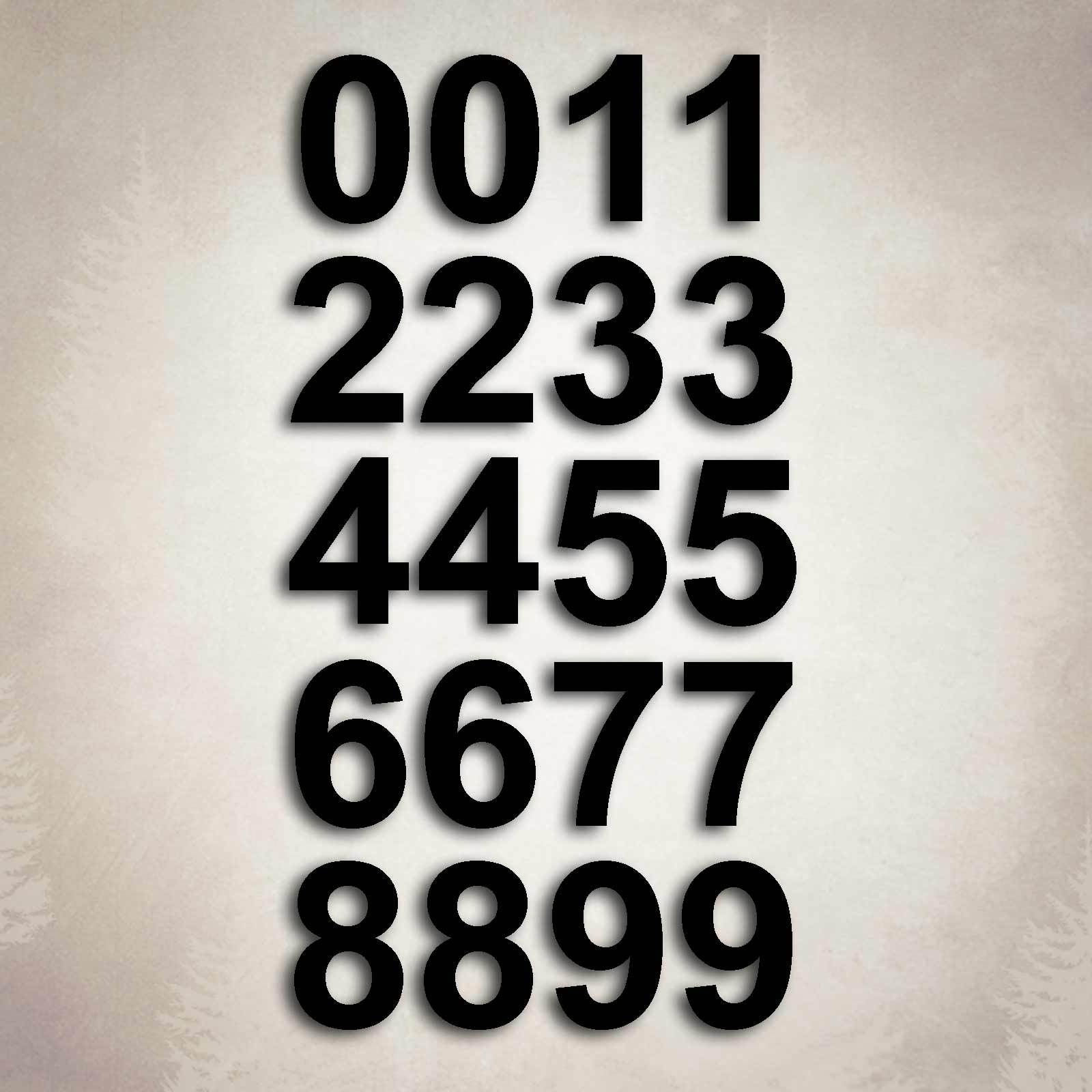 Black Vinyl Custom Number Decal Sheet Mailbox Address Street Sticker Kit