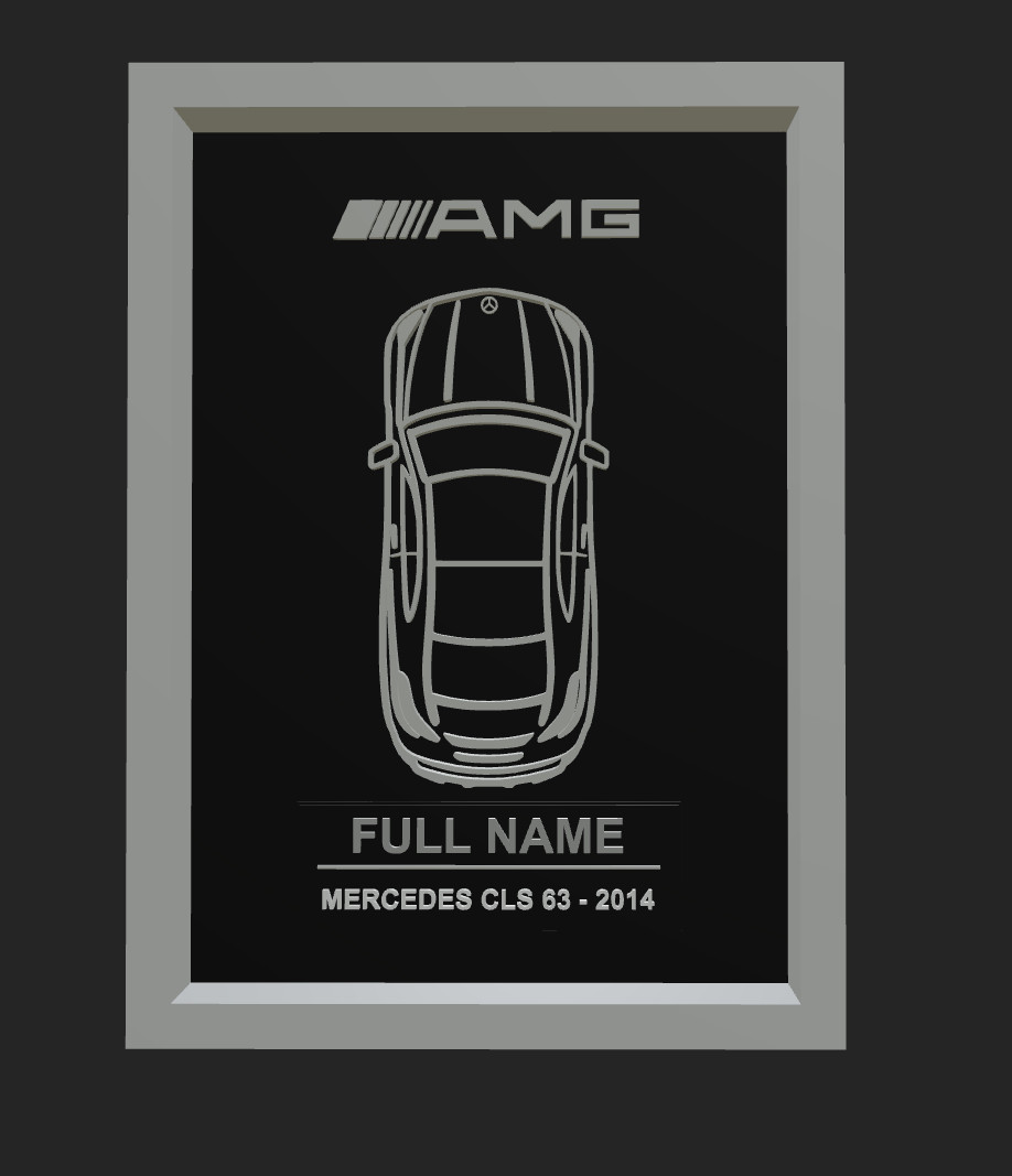 Personalized Mercedes Wall Art | Custom Car Frame | AMG Car Enthusiast Gift