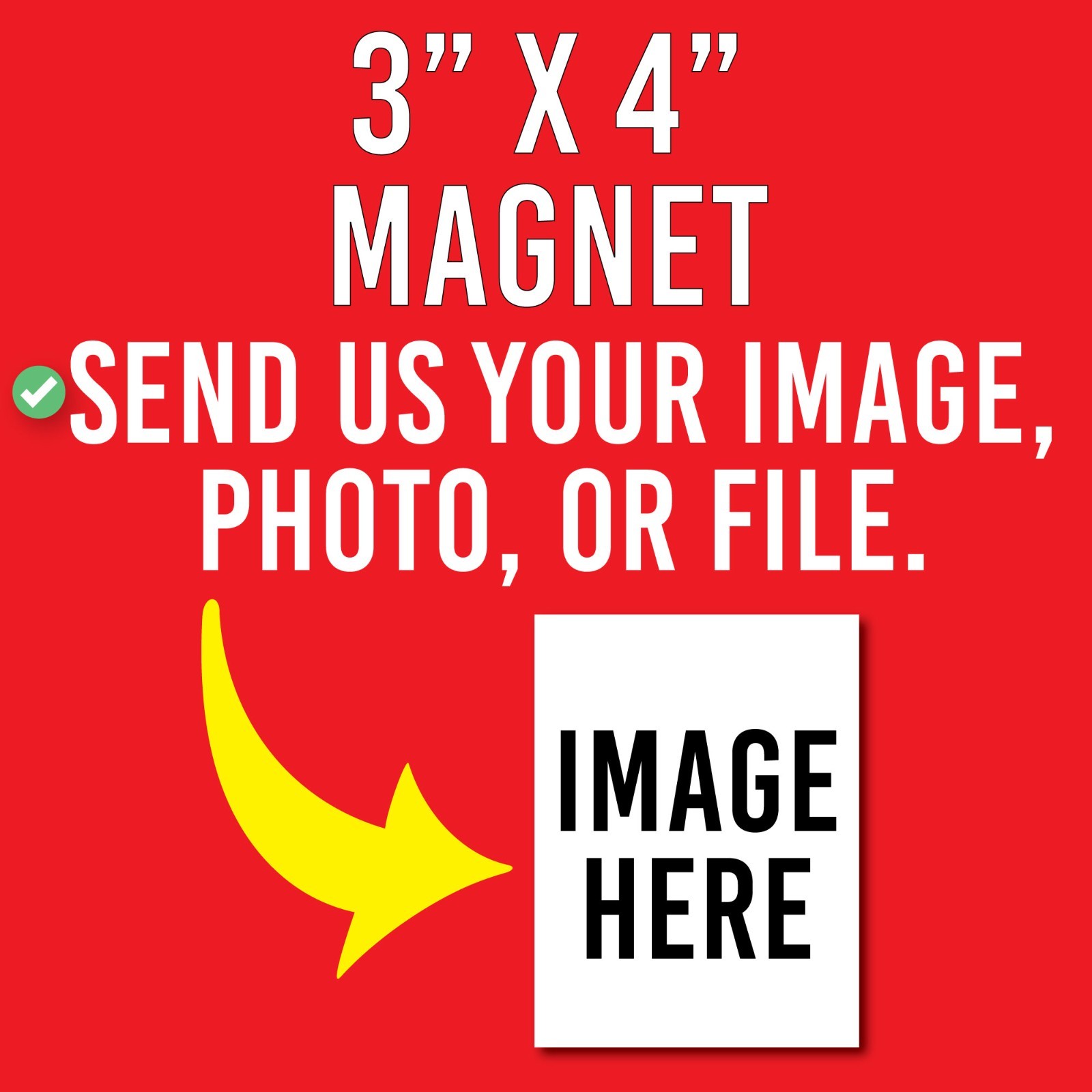 Custom Photo Magnet for Fridge or Metal Surfaces – Send us Your Image! -3×4 Size