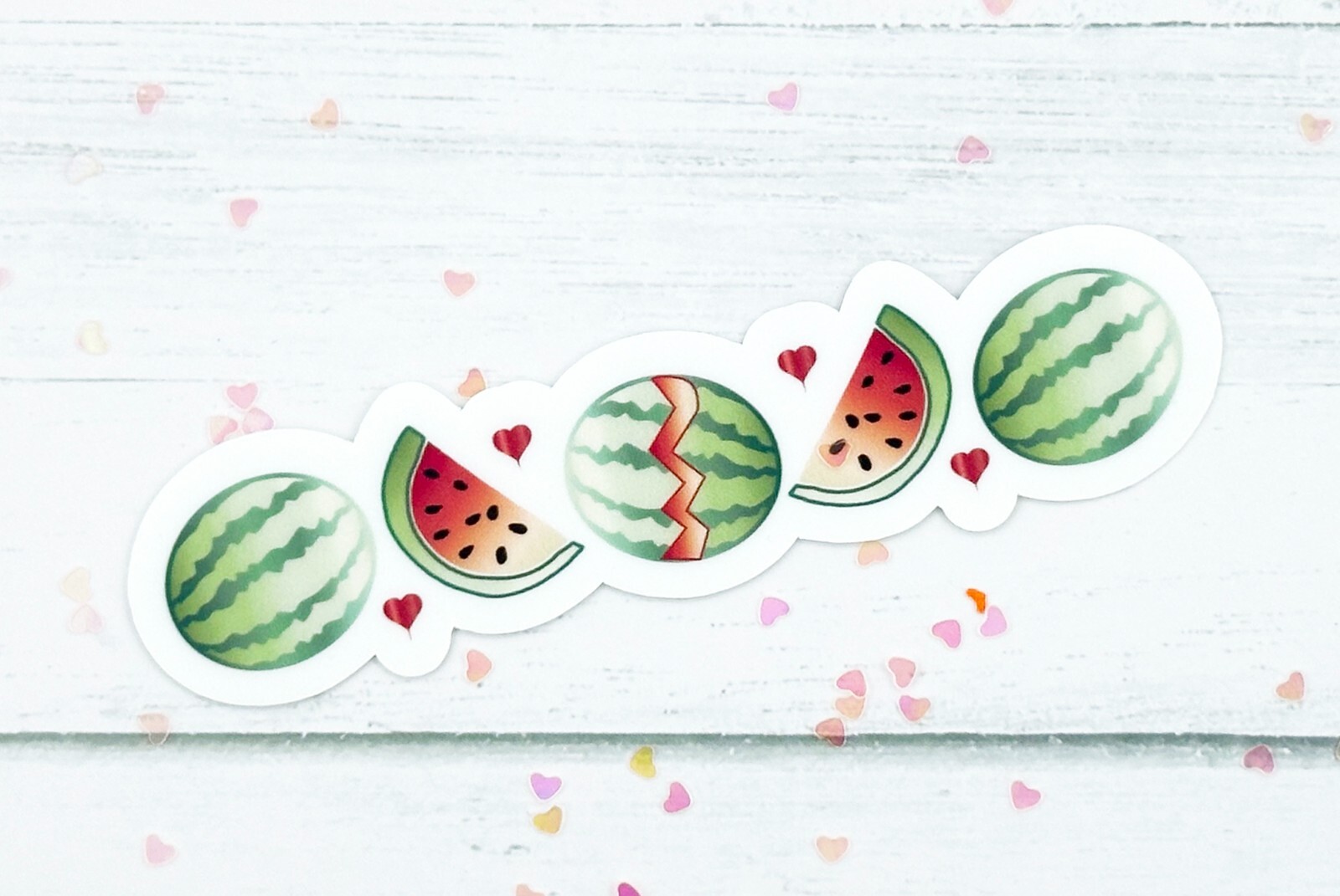 Watermelon Sticker Fruit Summer Water Bottle Vinyl Decal Matte Finish 4 Inch