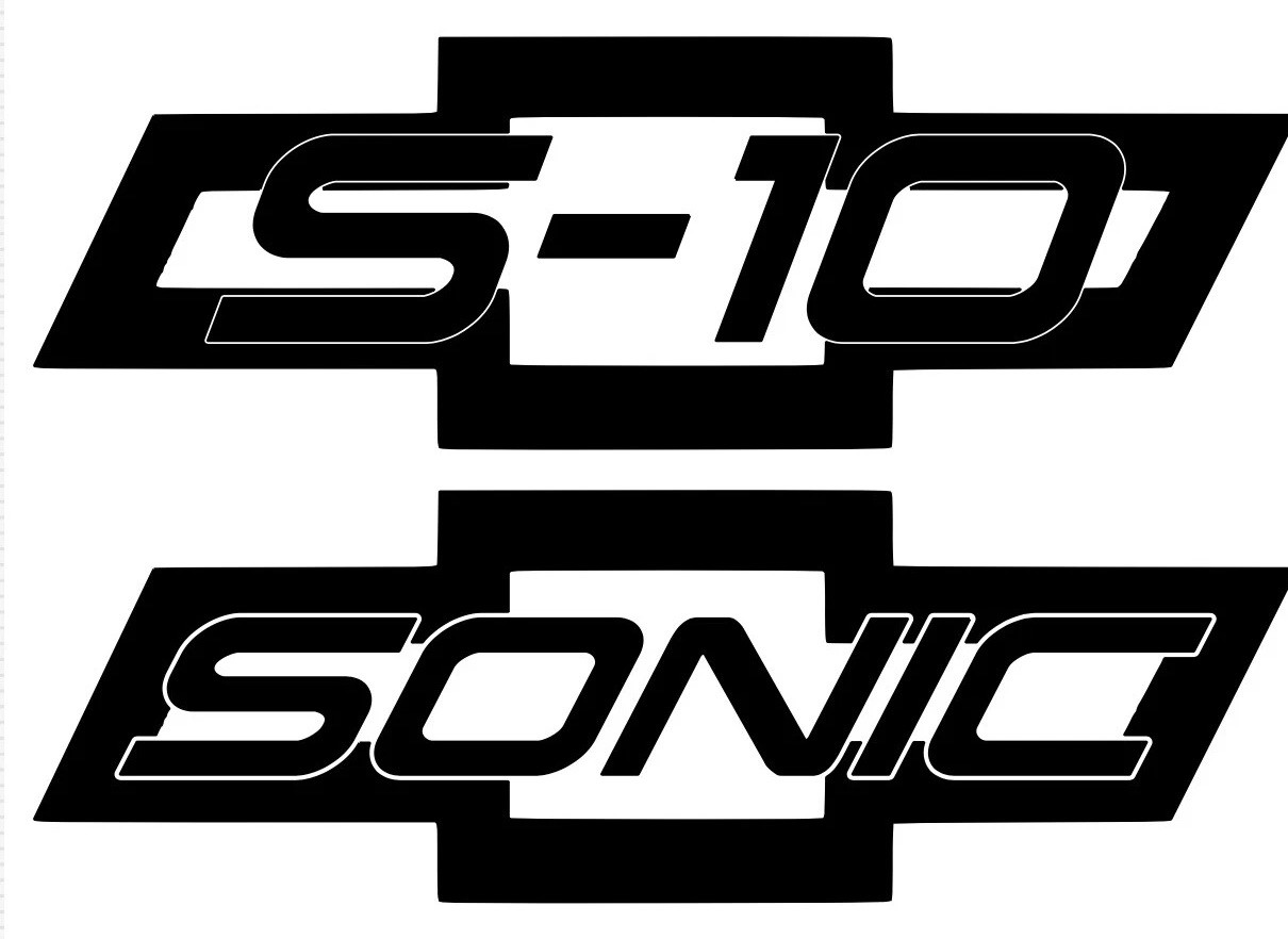 Custom Chevy Bowtie w/Car Models Vinyl Decal Many Sizes & Colors