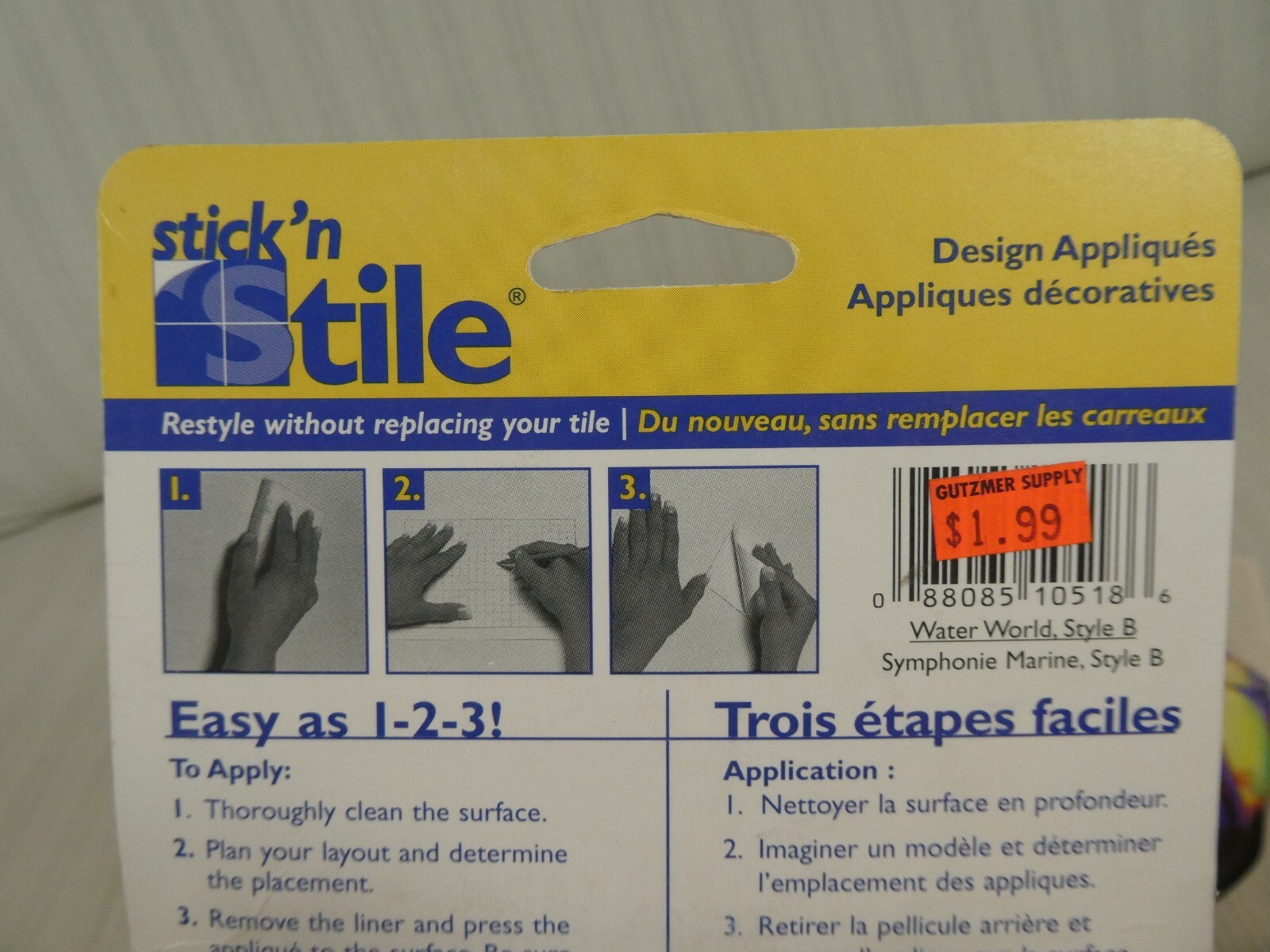 Vintage Stick'n Stile Tile Decal/Decorations Fish Design Appliques NEW D1