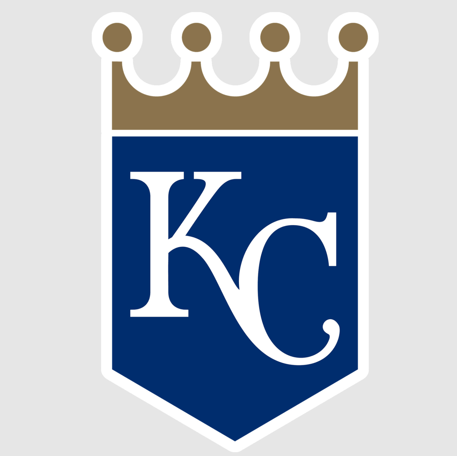 Kansas City Royal Blue White Baseball Weather Resistant Vinyl Sticker/Decal 03