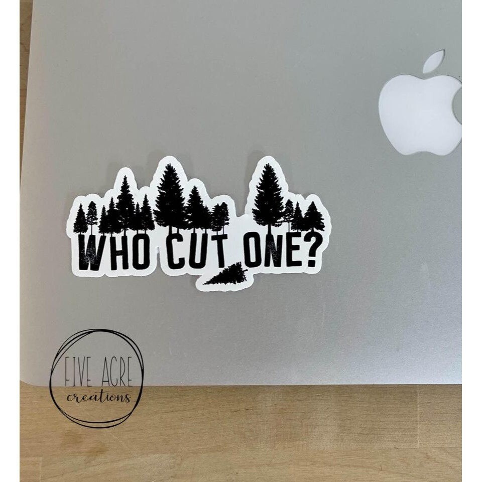 Who Cut One – Dad Joke Sticker- Waterproof Sticker Decal – Fart Joke