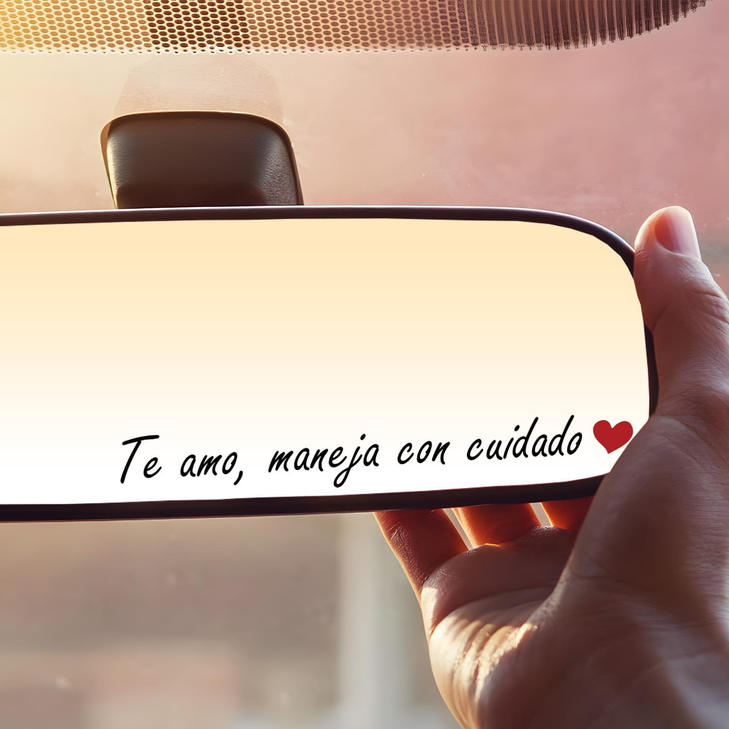 3 PCS Te Amo Maneja Con Cuidado Sticker, Spanish I Love You Drive Safe Mirror St