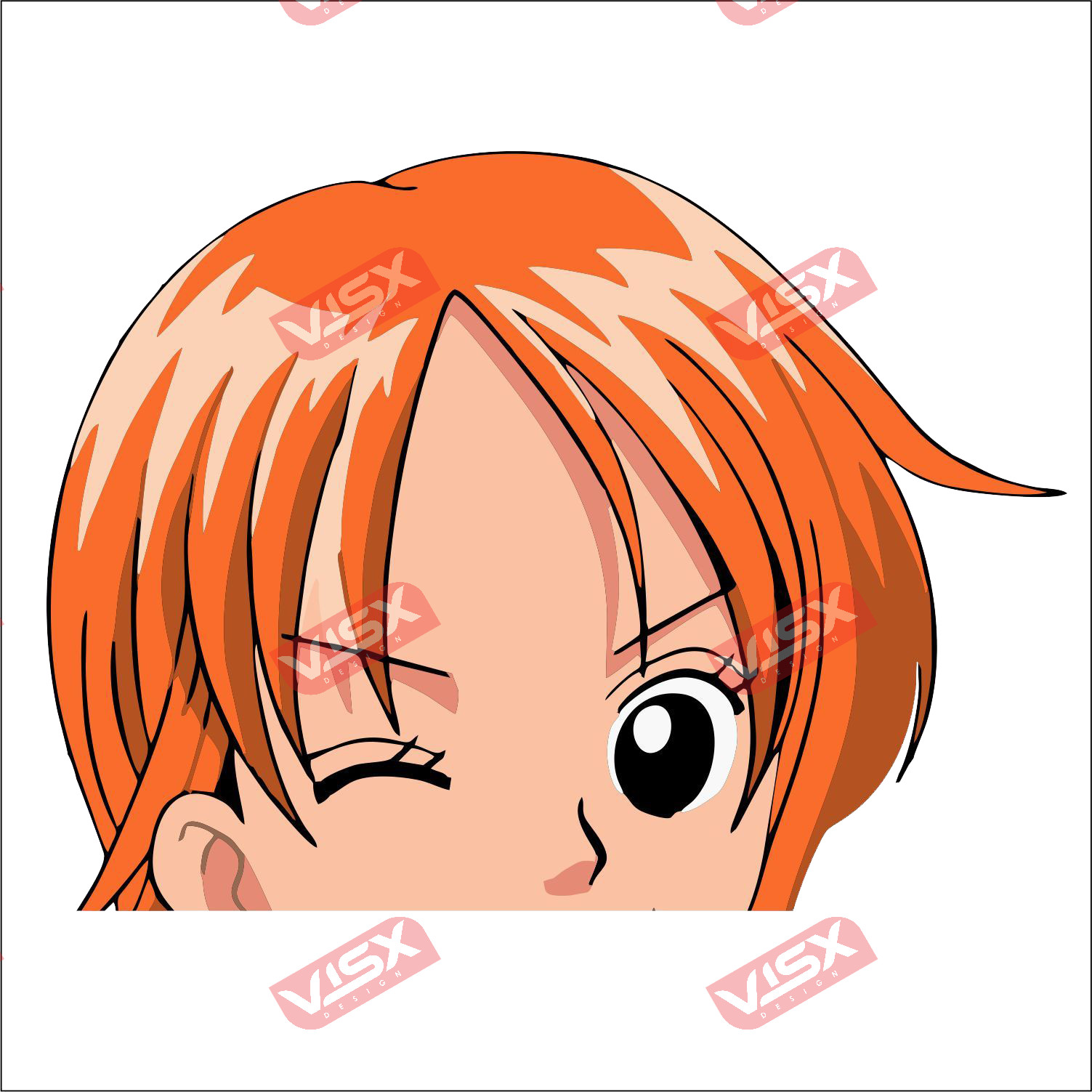 Nami One Piece Anime Bumper Sticker Peeker Manga Car Decal Vinyl