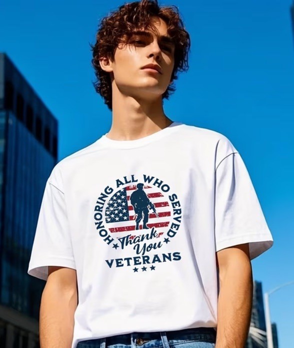 Honoring All Who Served 8.6” Width DTF Print Sheet Ready To Press Heat Transfer