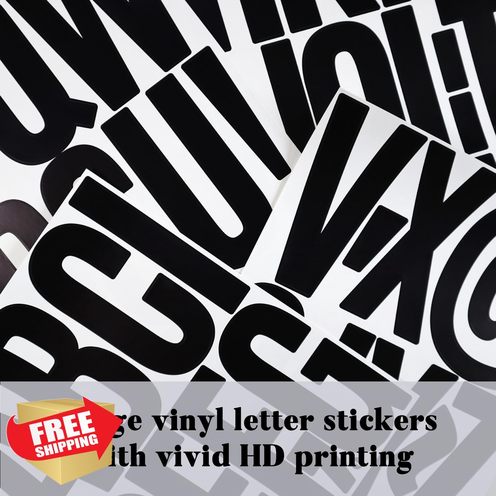 BINLINHONGO 114 Large Alphabet Stickers, 12 Sheets 5 Inch Self-Adhesive Vinyl…