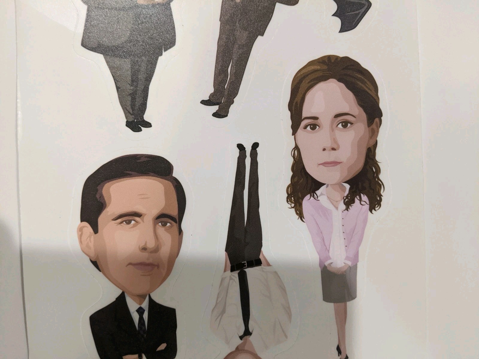 THE OFFICE 10 Wall Decals Removable & Repositional 5” Fat Head Stickers NEW