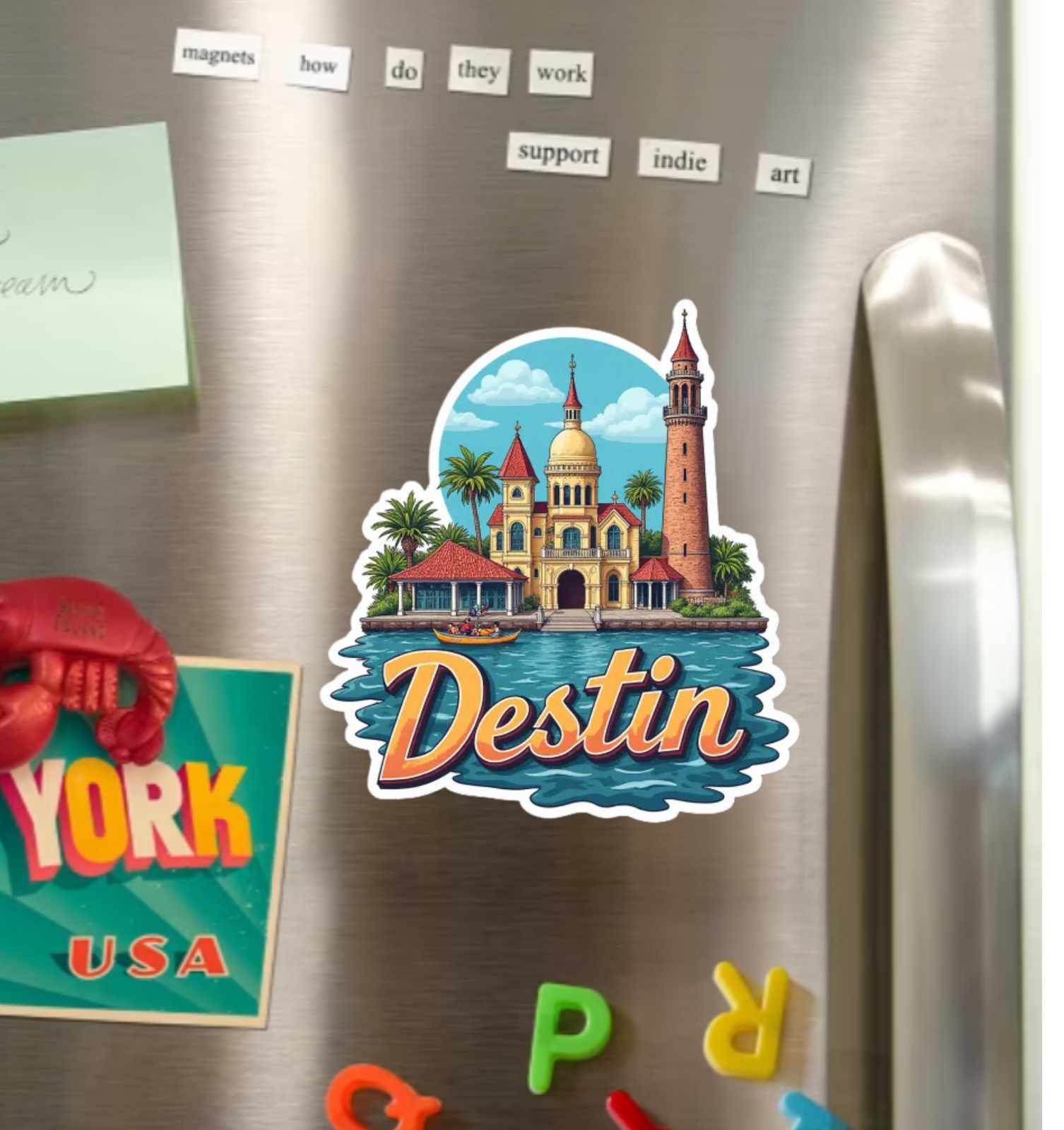 Destin Florida Fridge Magnet or Laptop Sticker