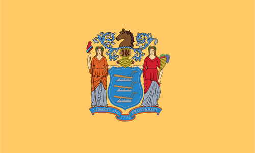 State of New Jersey Flag Sticker Decal USA New Jersey State