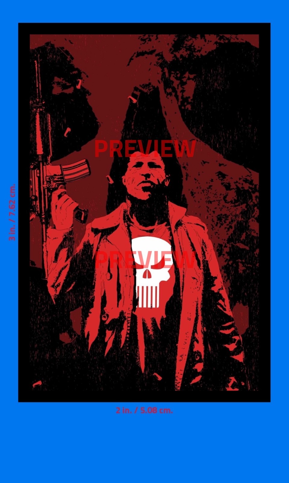 The Punisher Sticker (MARVEL MCU FRANK CASTLE) 2×3 in. Adhesive Photo Print
