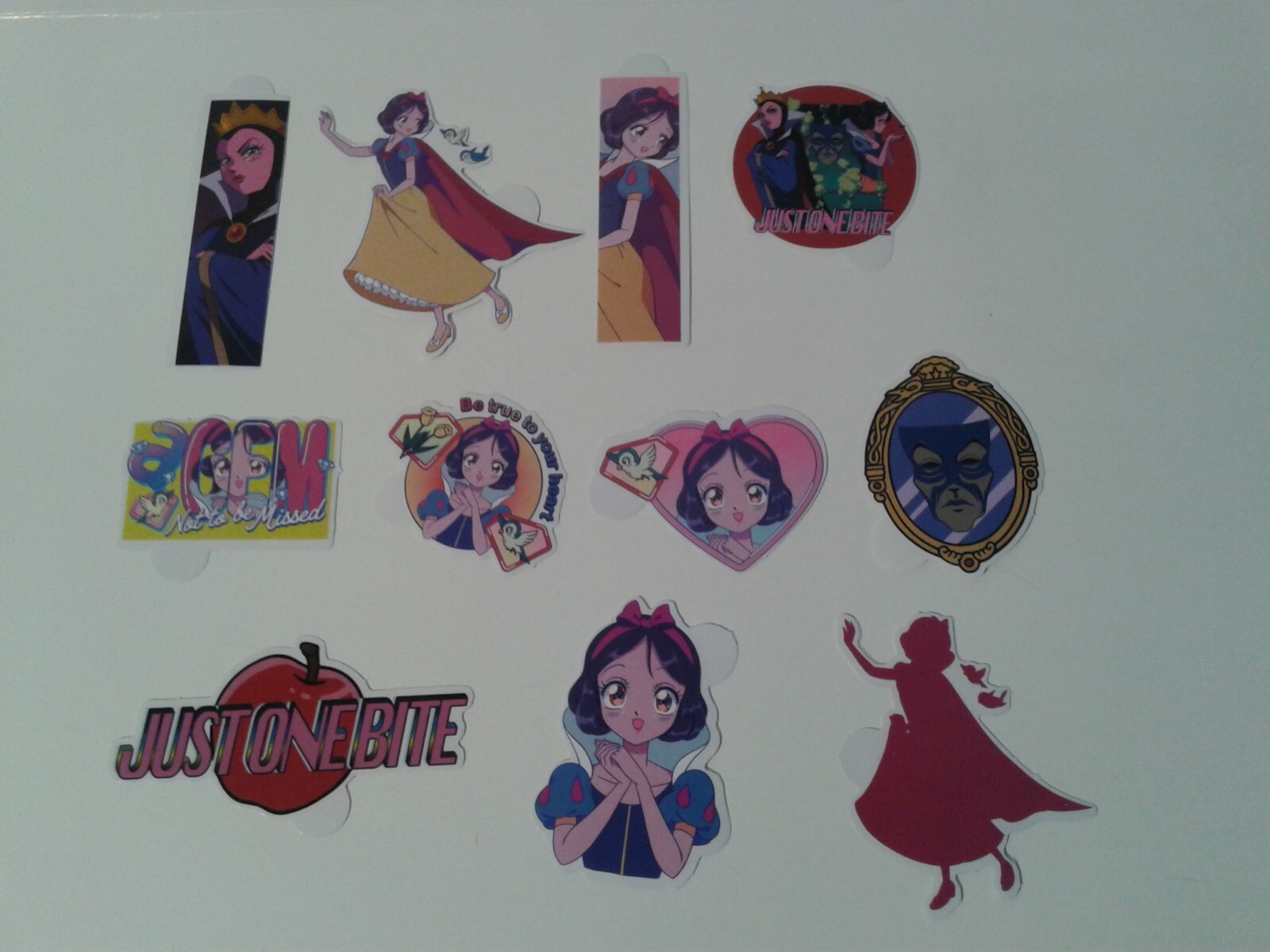 anime-style Disney Princess Snow White mini vinyl decals lot #1
