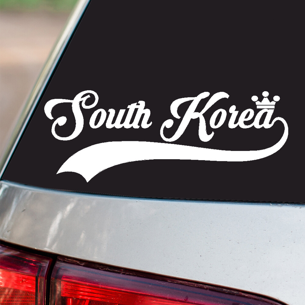 South Korea Sticker Country Pride all sizes chrome and regular vinyl colors