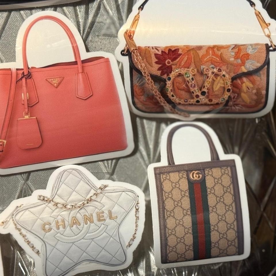 Designer Handbag Vinyl Sticker Set (18 pcs) Laminated