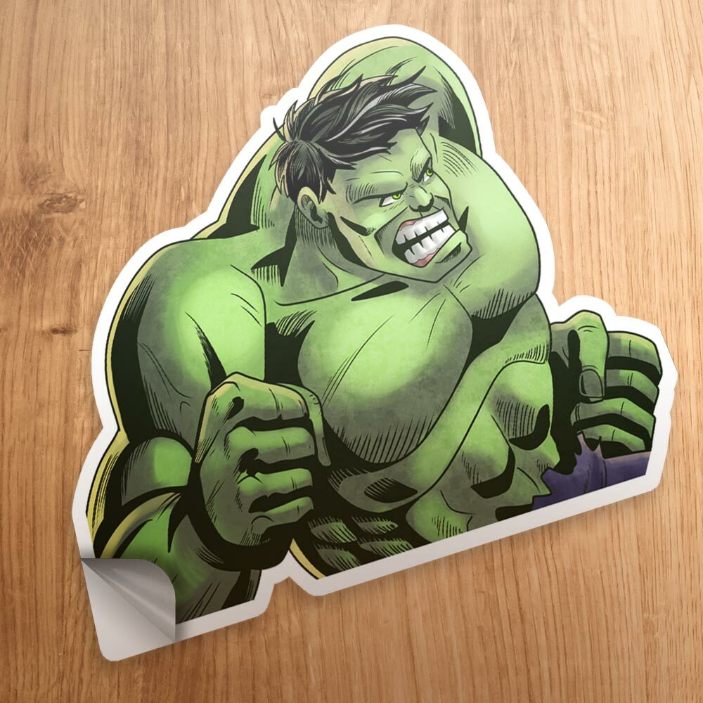 Incredible Hulk aka: Bruce Banner Superhero 3" Glossy Vinyl Sticker