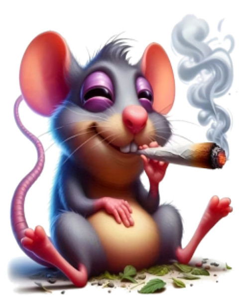 A Cool Mouse Enjoying A Smoke Durable, High Quality, Easy To Apply Vinyl Sticker