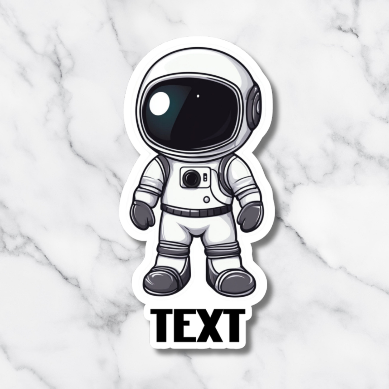 Custom Astronaut Name Sticker, Personalized Astronaut Decal