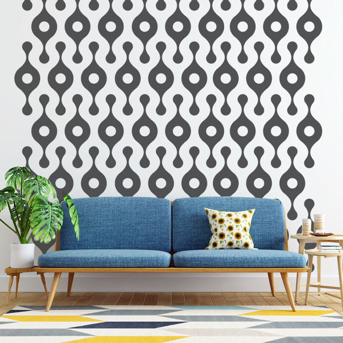 Mid Century Modern Decor, Modern Wall Decals, Mid Century Modern Wall Art, Retro