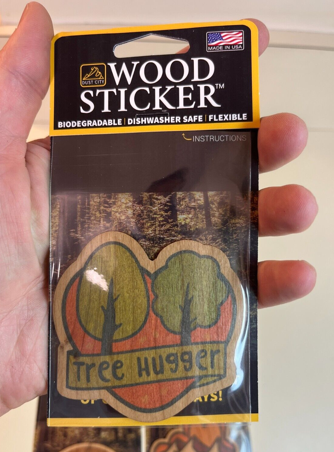 Dust City Wood 3 Stickers Lot Back to School, Nature, Peace, Tree Hugger