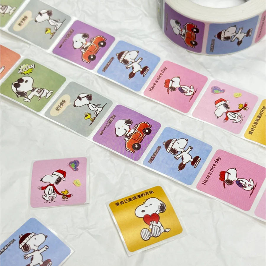500Pcs Snoopy Cute Stickers Cartoon Anime Derivative Peripherals Creative Doodle