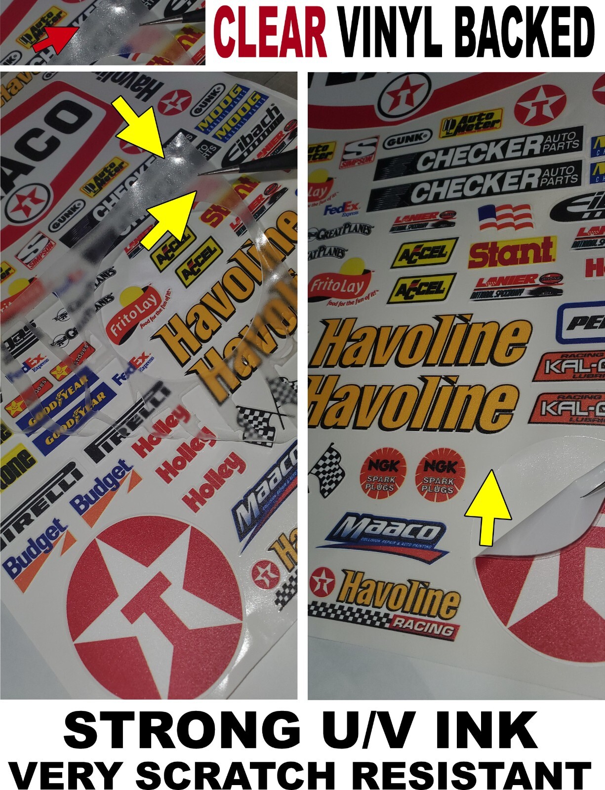 Clear Matte Vinyl Sticker Sheet 49-R/C MODEL Decal fits 1/24-1/16 Scale revellsy
