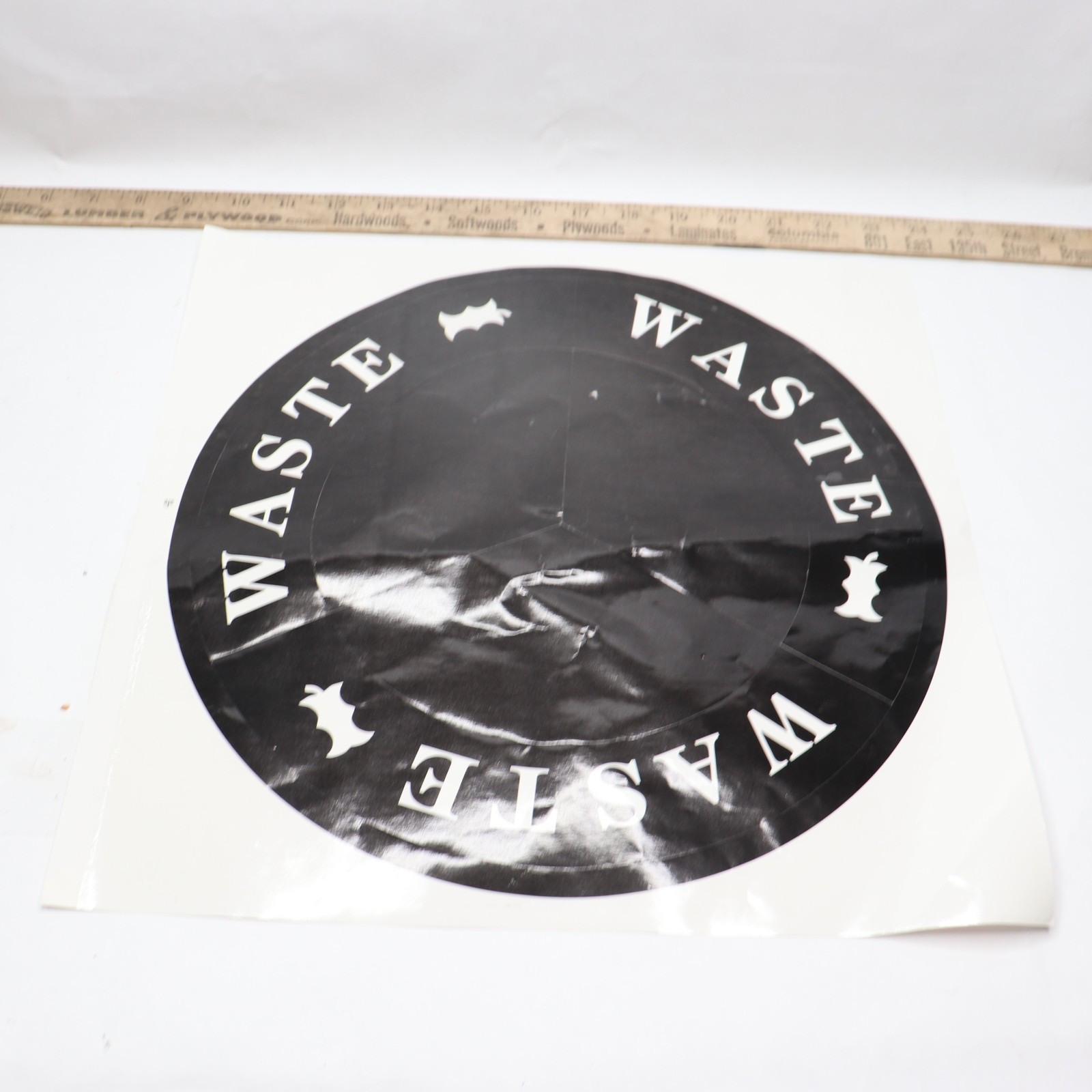 Alpine Round Recycle Center Waste Sticker/Decal 2 & 3 Bin 12"