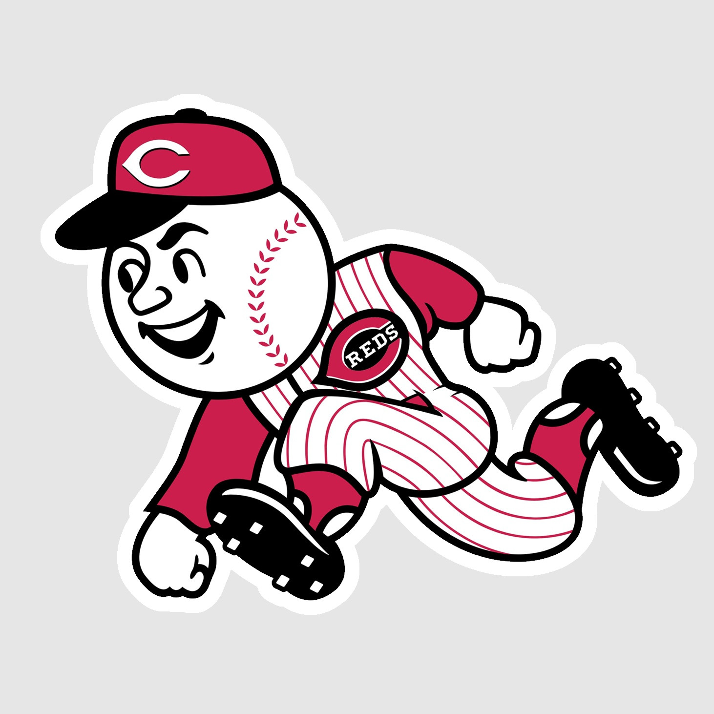 Cincinnati Red Black Baseball Weather Resistant Vinyl Sticker/Decal 13