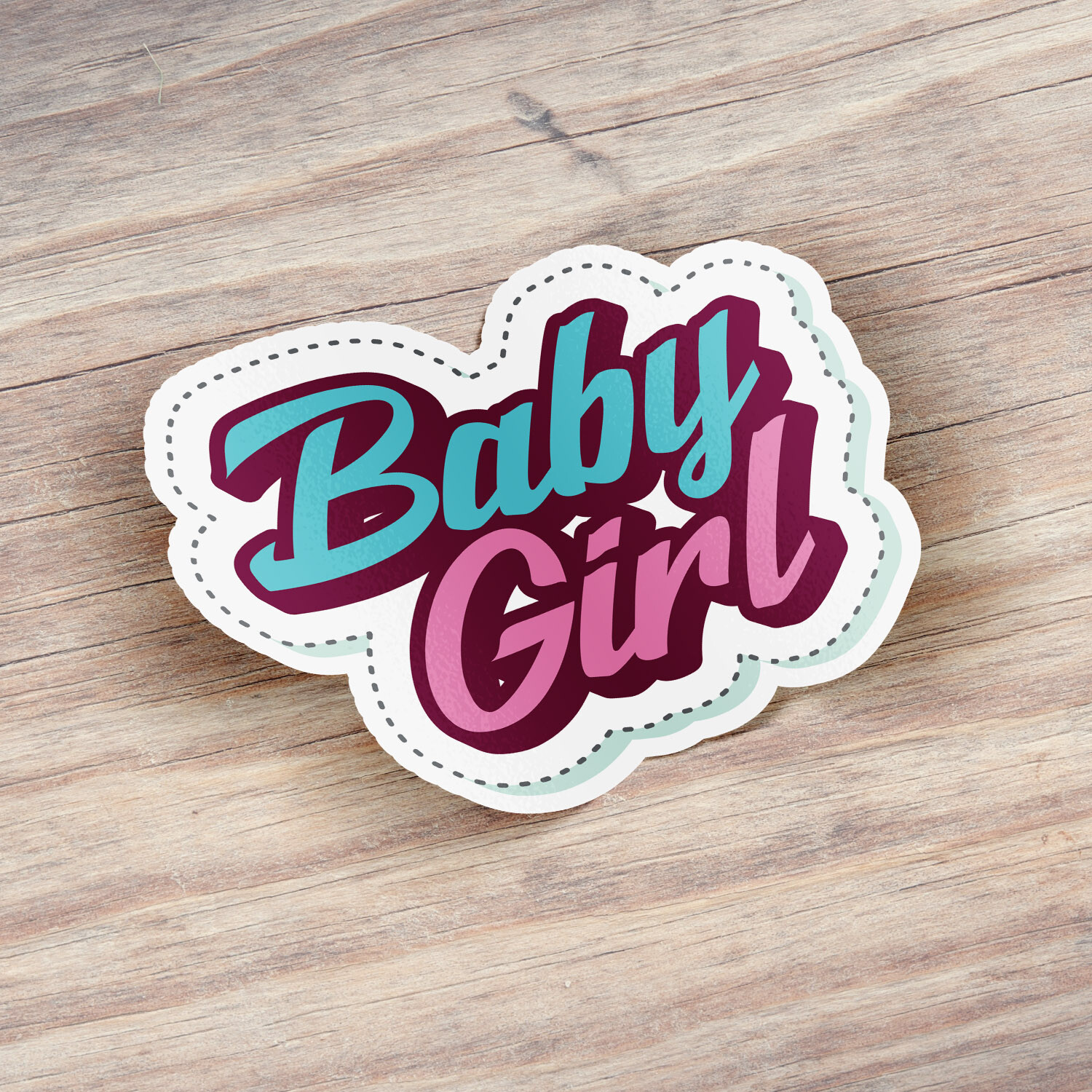 Baby Girl Car Bumper Vinyl Sticker Decal