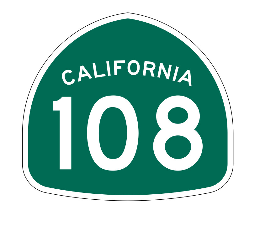 California State Route 108 Sticker Decal R1185 Highway Sign