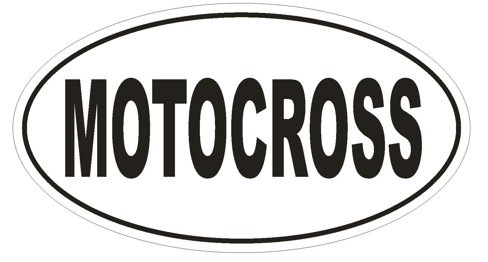 MOTOCROSS Oval Bumper Sticker or Helmet Sticker D1942 Euro Oval