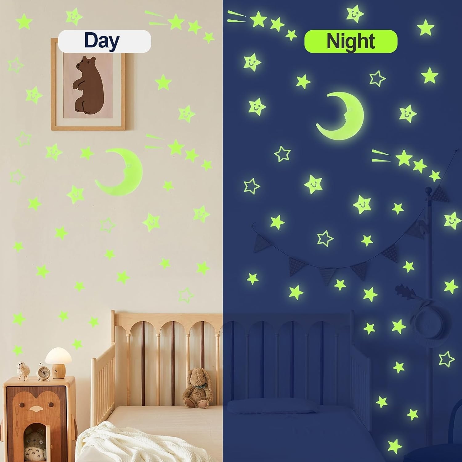 222 Glow in The Dark Star Stickers – Magical Room Decor for Kids & Teens